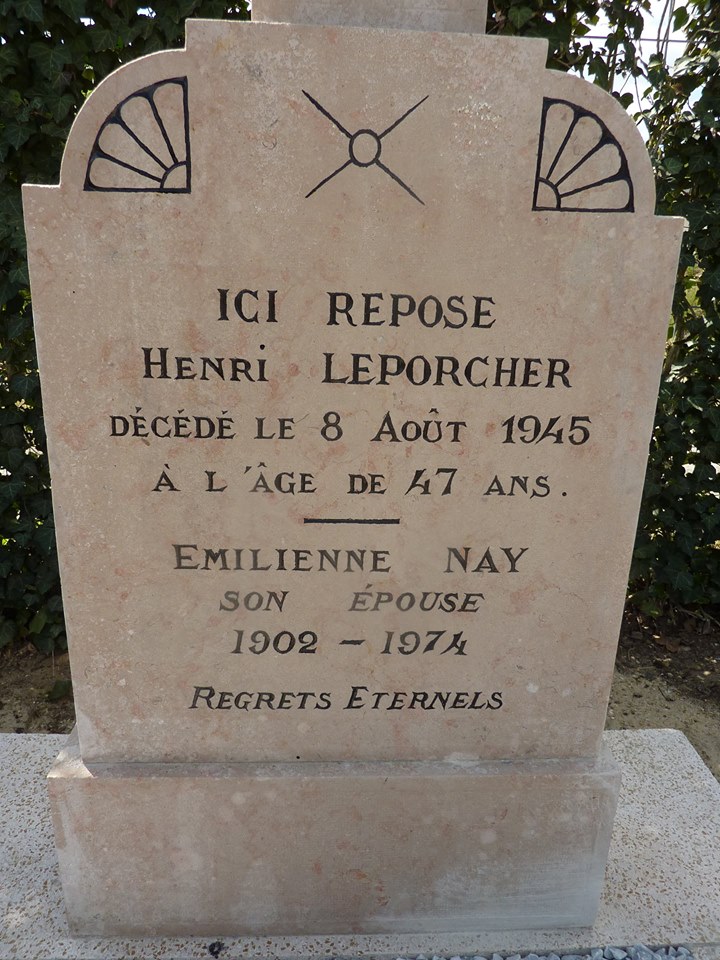 Mareil sur Loir - Cimetière - LEPORCHER Henri et NAY Emilienne 04 (Loïc Prémartin)