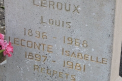 Le Grand Lucé - Cimetière - LEROUX Louis et LECONTE Isabelle (Chantale Vieux)