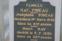 Mareil sur Loir - Cimetière - Famille NAY-PINEAU - NAY Henri et PINEAU Joséphine 02 (Loïc Prémartin)
