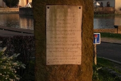 La Flèche - Monument commémoratif - Plaque commémorative de l'ancien port du Pré Luneau - Vue 01 (Michel Mimitontonparrain)