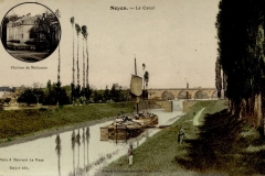Noyen sur Sarthe - Le Canal - Cliché Bouveret, début du XXe siècle (Archives départementales de la Sarthe, 2 Fi 4242)