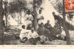Champagné - Militaires - Casernes - Le camp d'Auvours - Repas près des Tentes